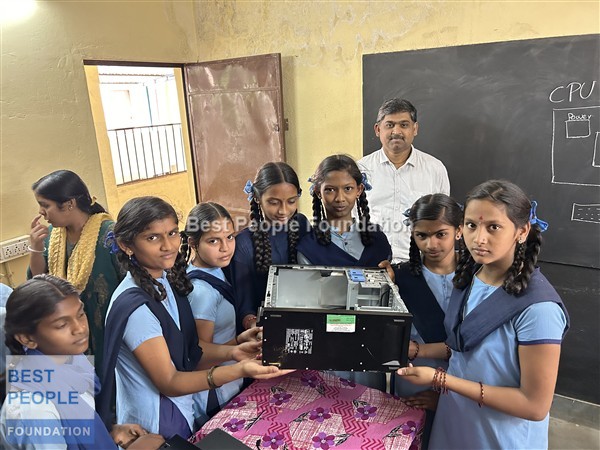 Students testing their circuits