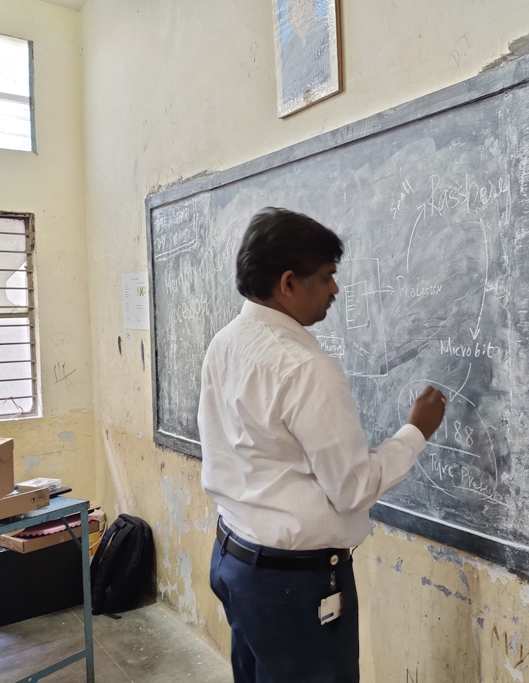 Gerlin Hendry in school blackboard for Embracing Equirty