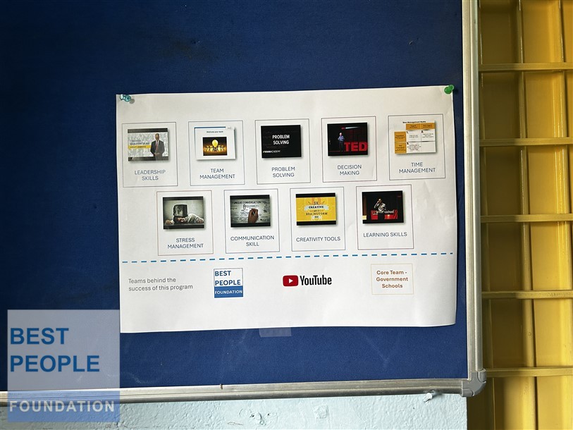 Close-up of students using computers