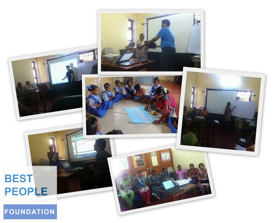 Teachers engaged in leadership development workshop activities and discussions